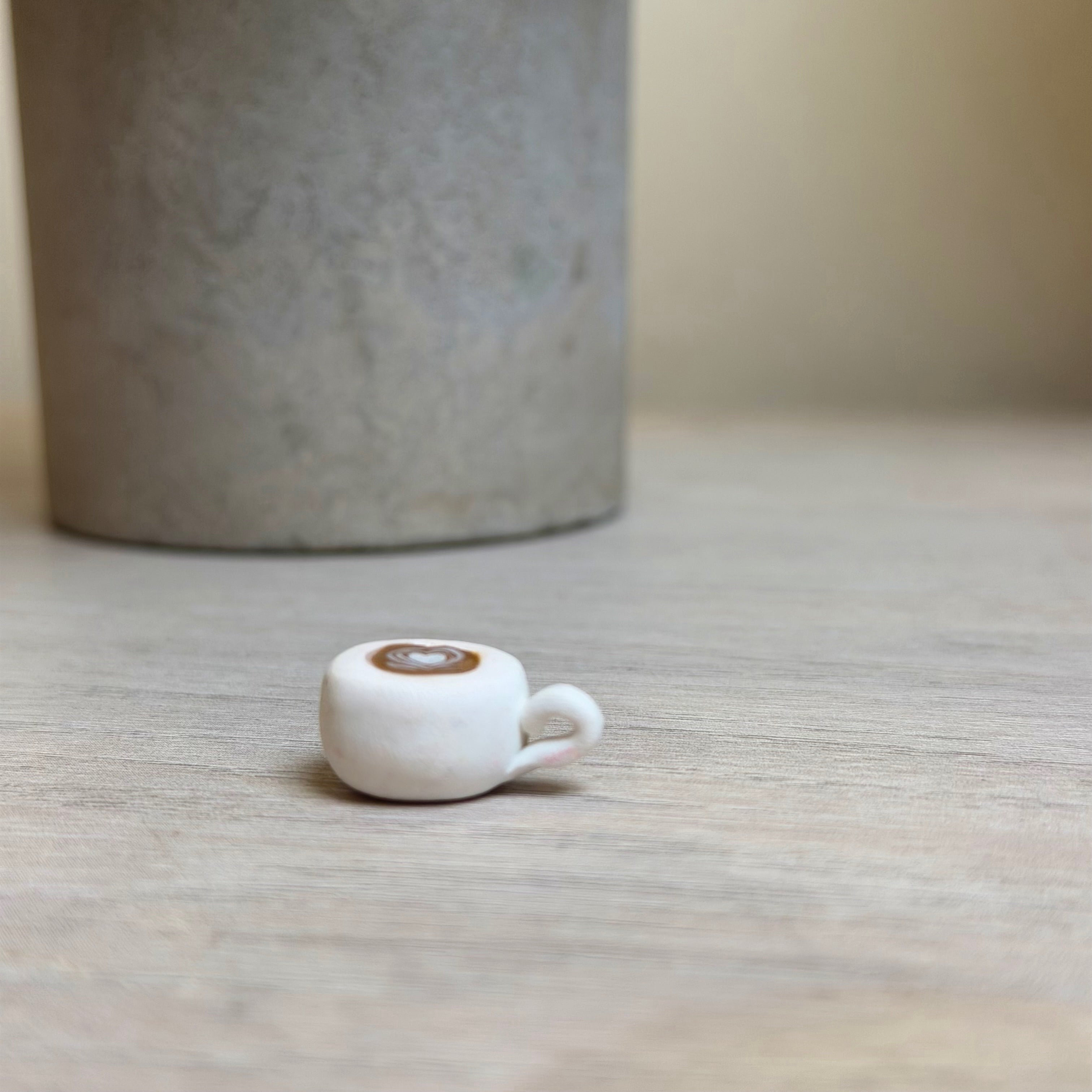 White coffee mug charm