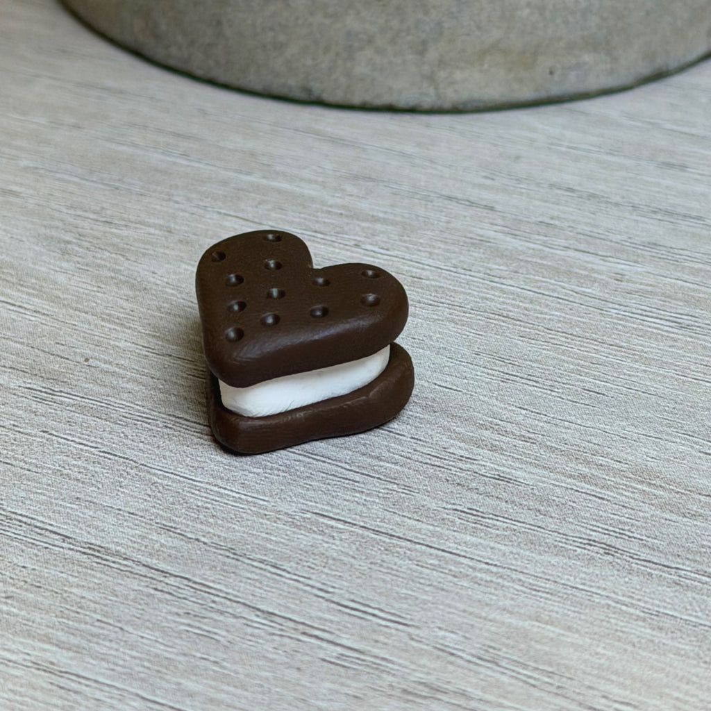 Ice cream sandwich heart charm