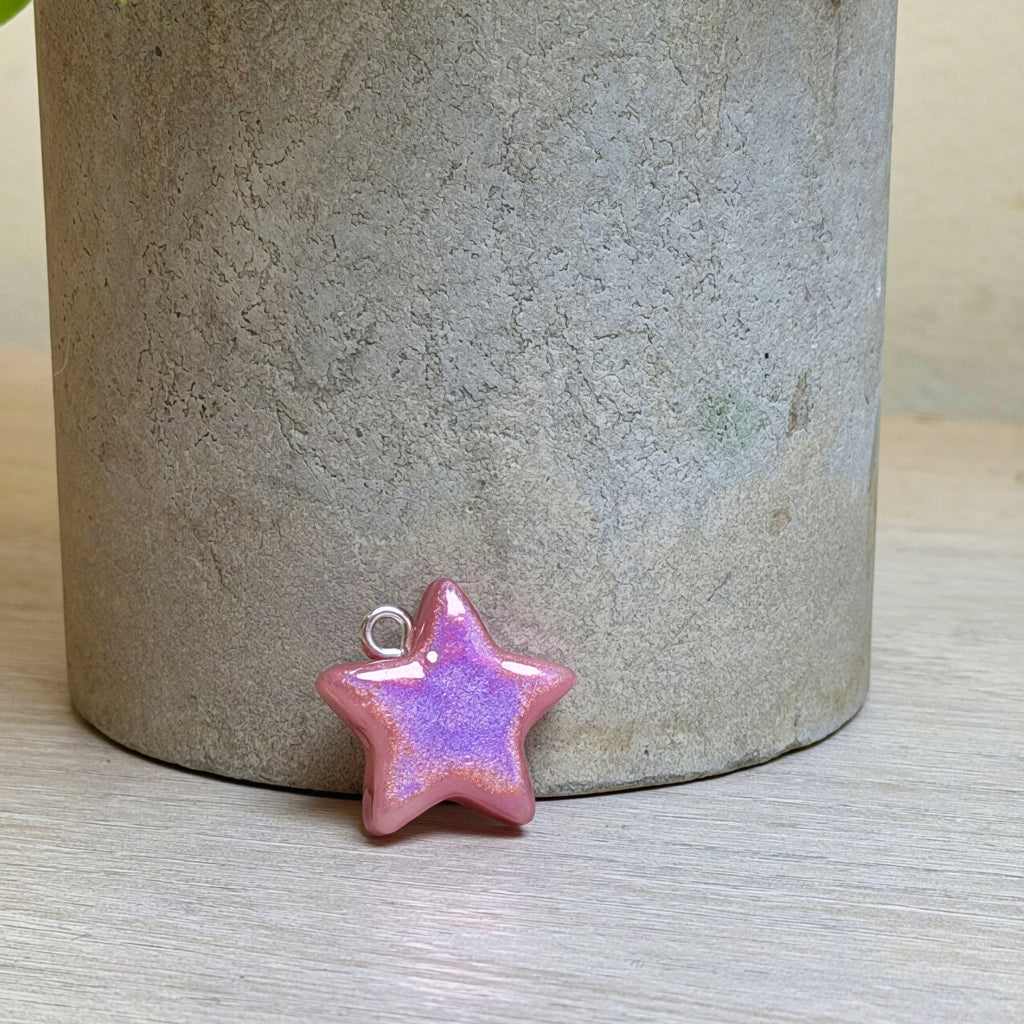 Pink holographic charm