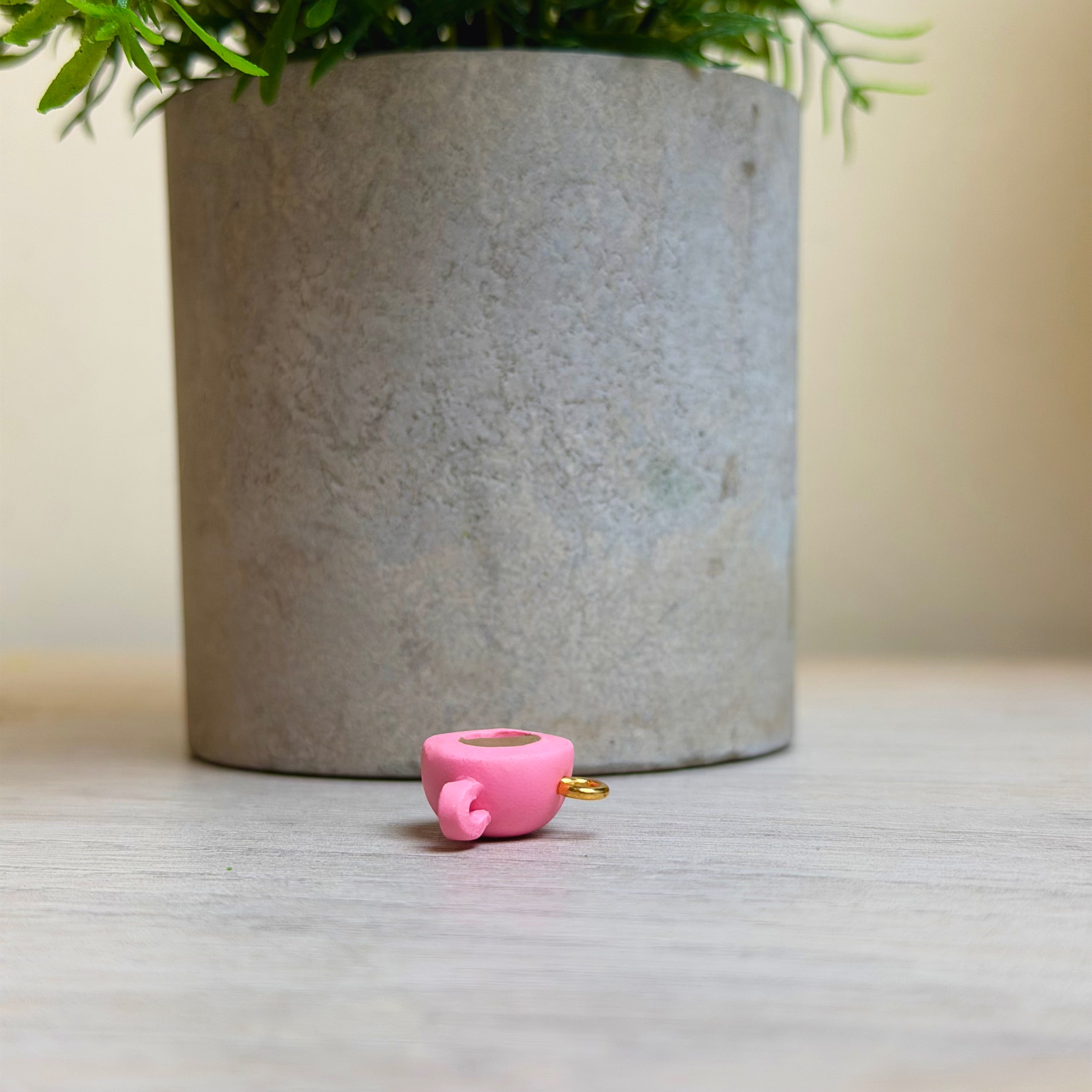Pink mug charm