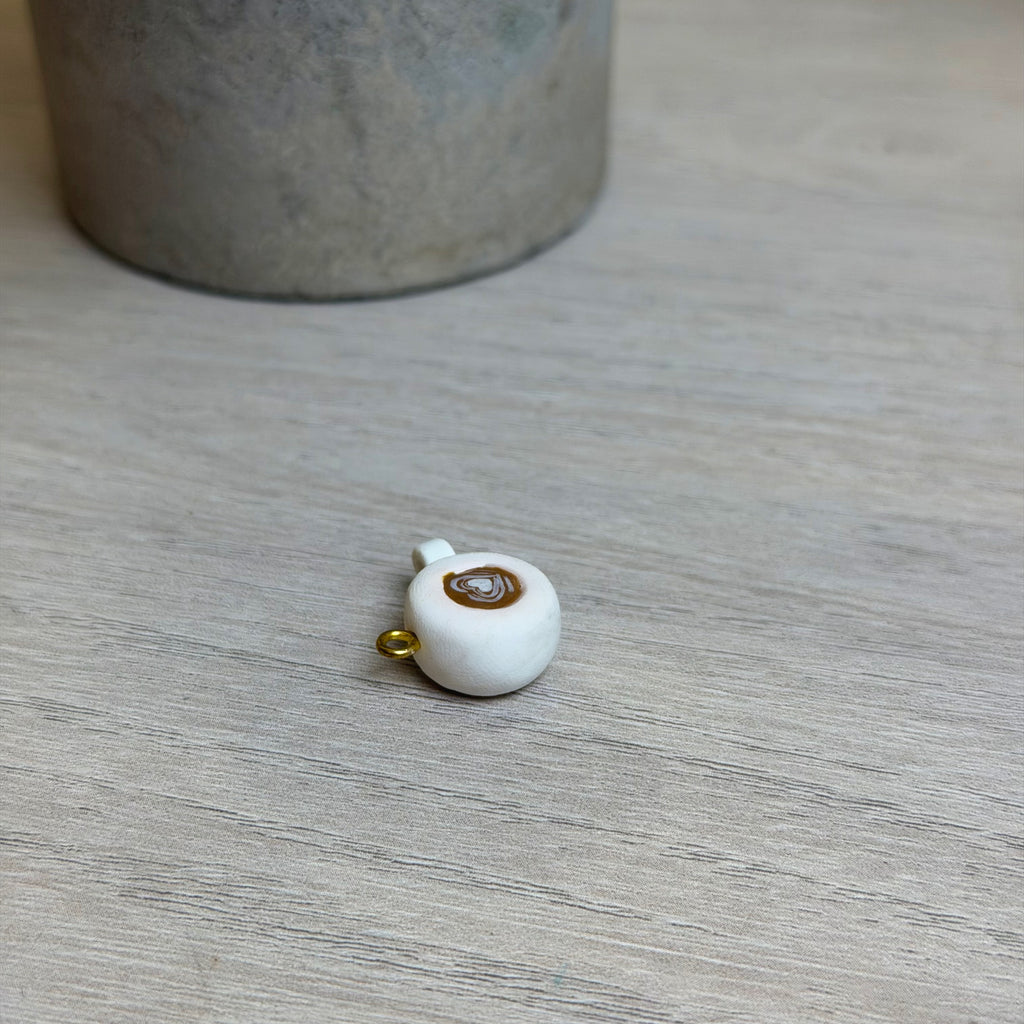 White coffee mug charm