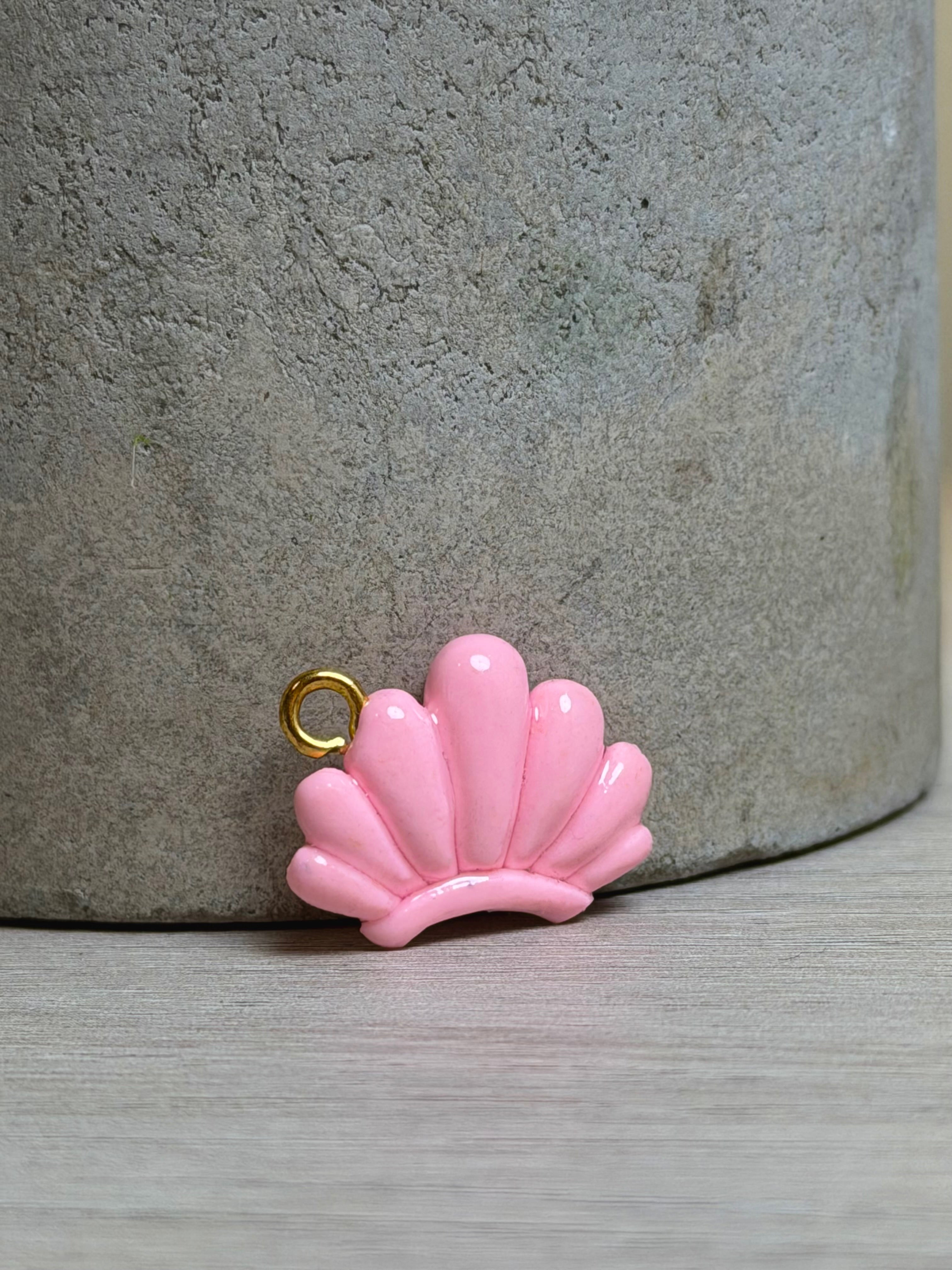 Pink seashell charm