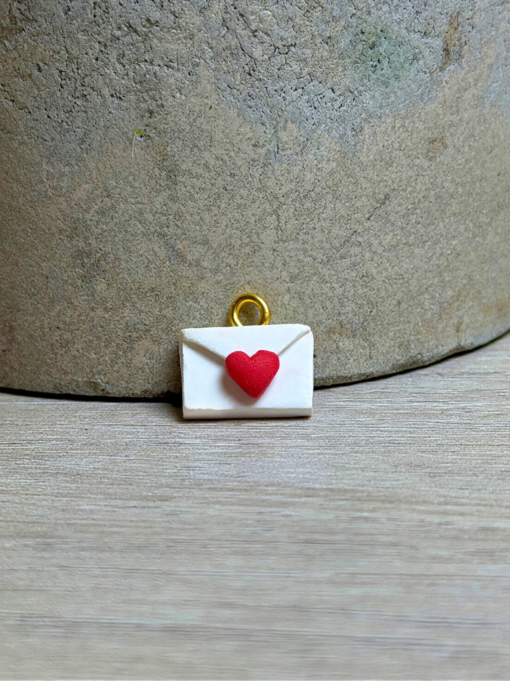 Red love note charm