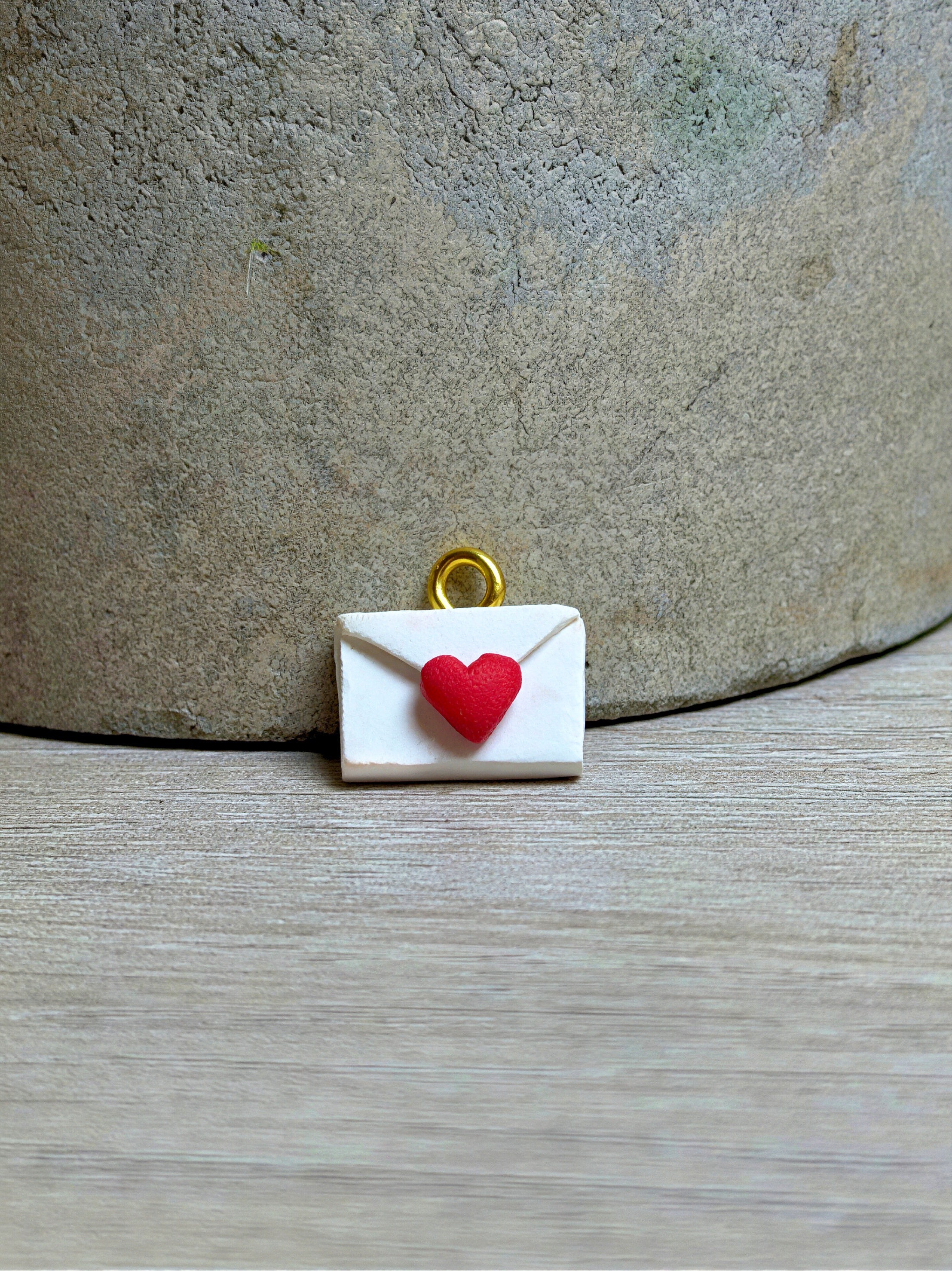 Red love note charm