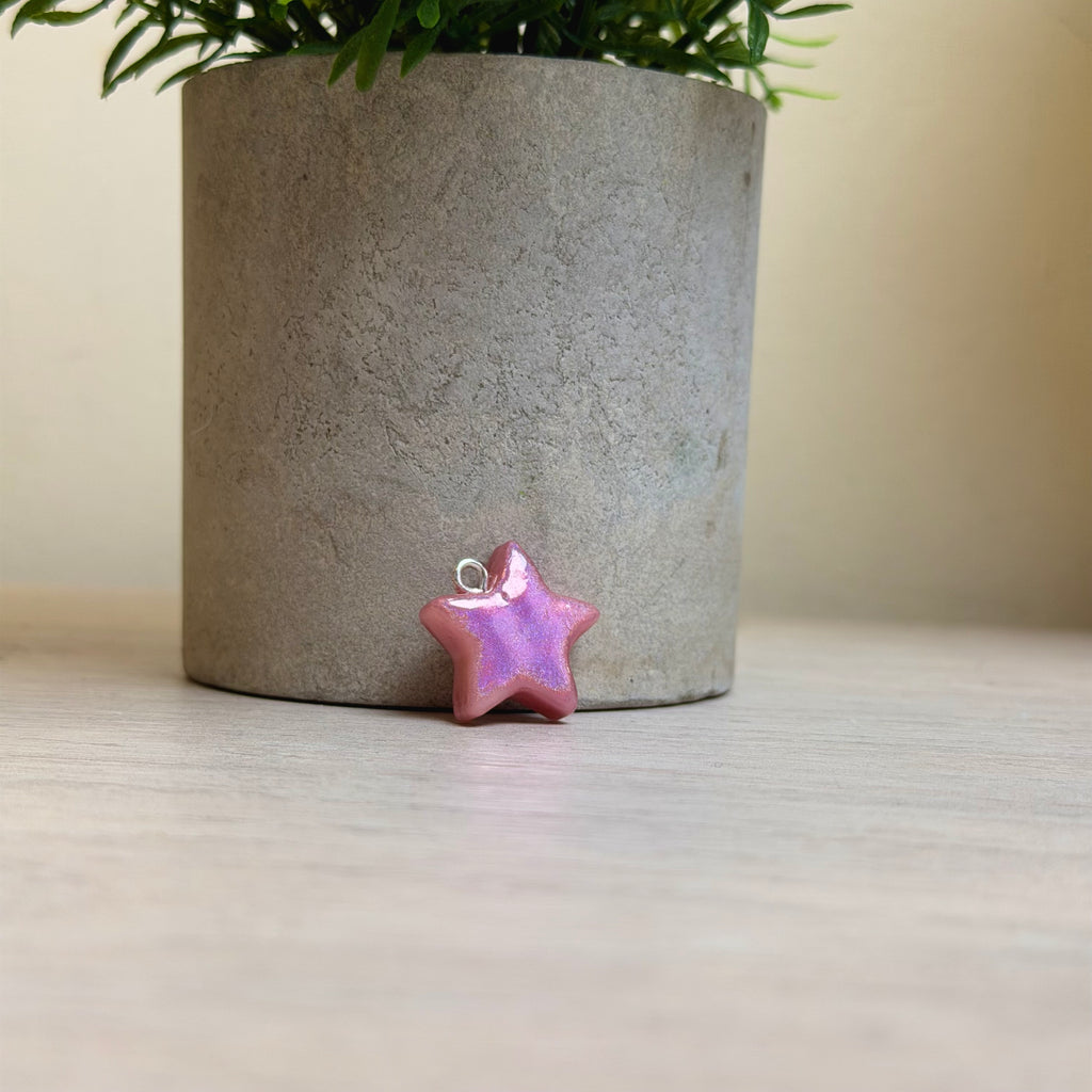 Pink holographic charm