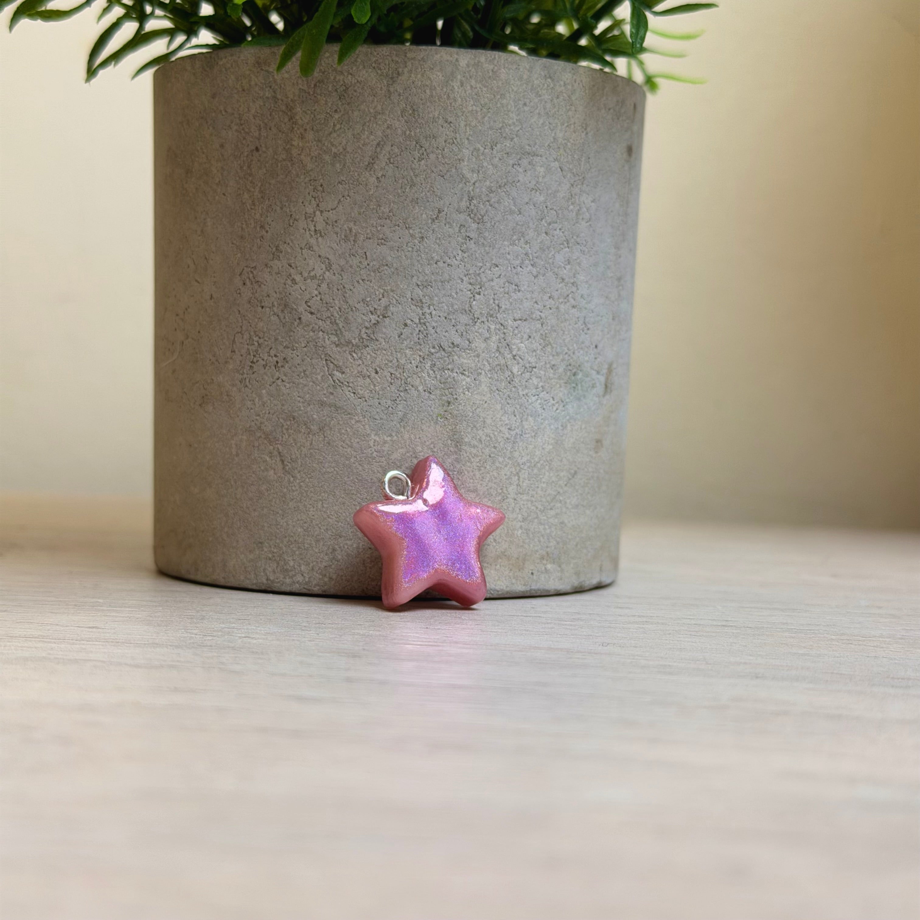 Pink holographic charm